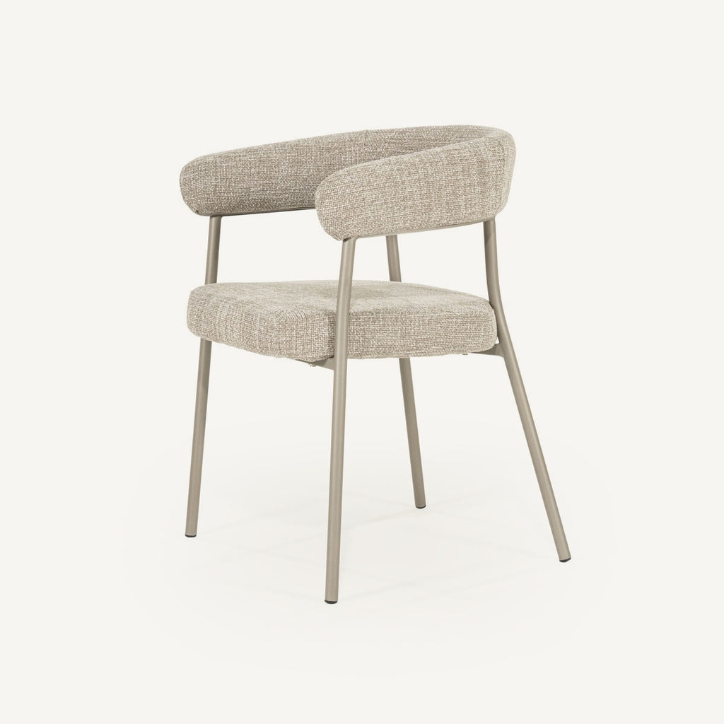 Stoel Yovi – taupe – eetkamerstoel van By-Boo, vrijstaande productfoto