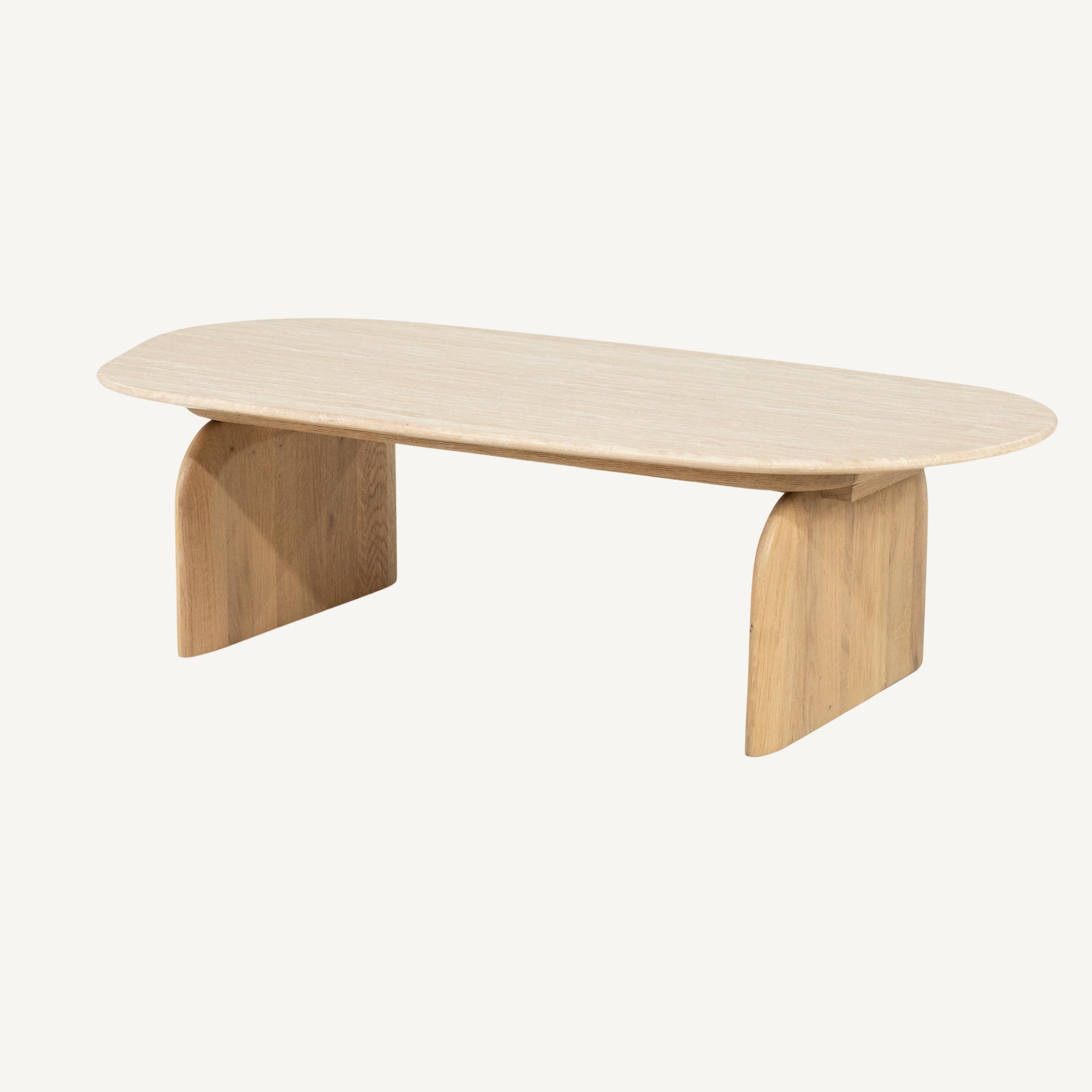 Salontafel Lova naturel – vooraanzicht van de salontafel