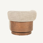 Fauteuil Nila bruin taupe Vanu – schuin vooraanzicht