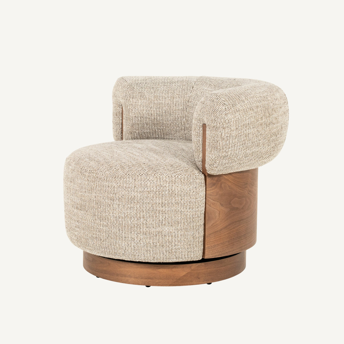 Fauteuil Nila bruin taupe Vanu – bovenaanzicht van de fauteuil