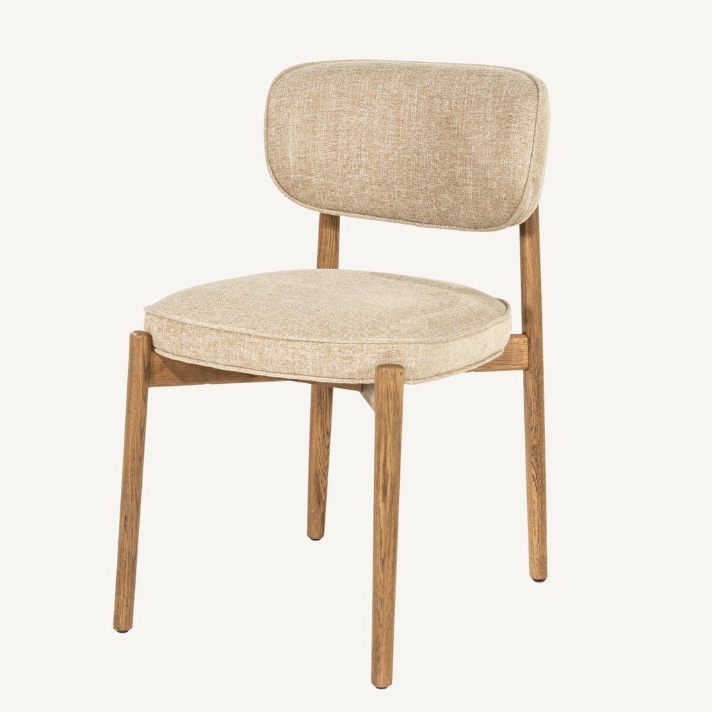 Stoel Rune bruin taupe Serene – eetkamerstoel van Eleonora in stof