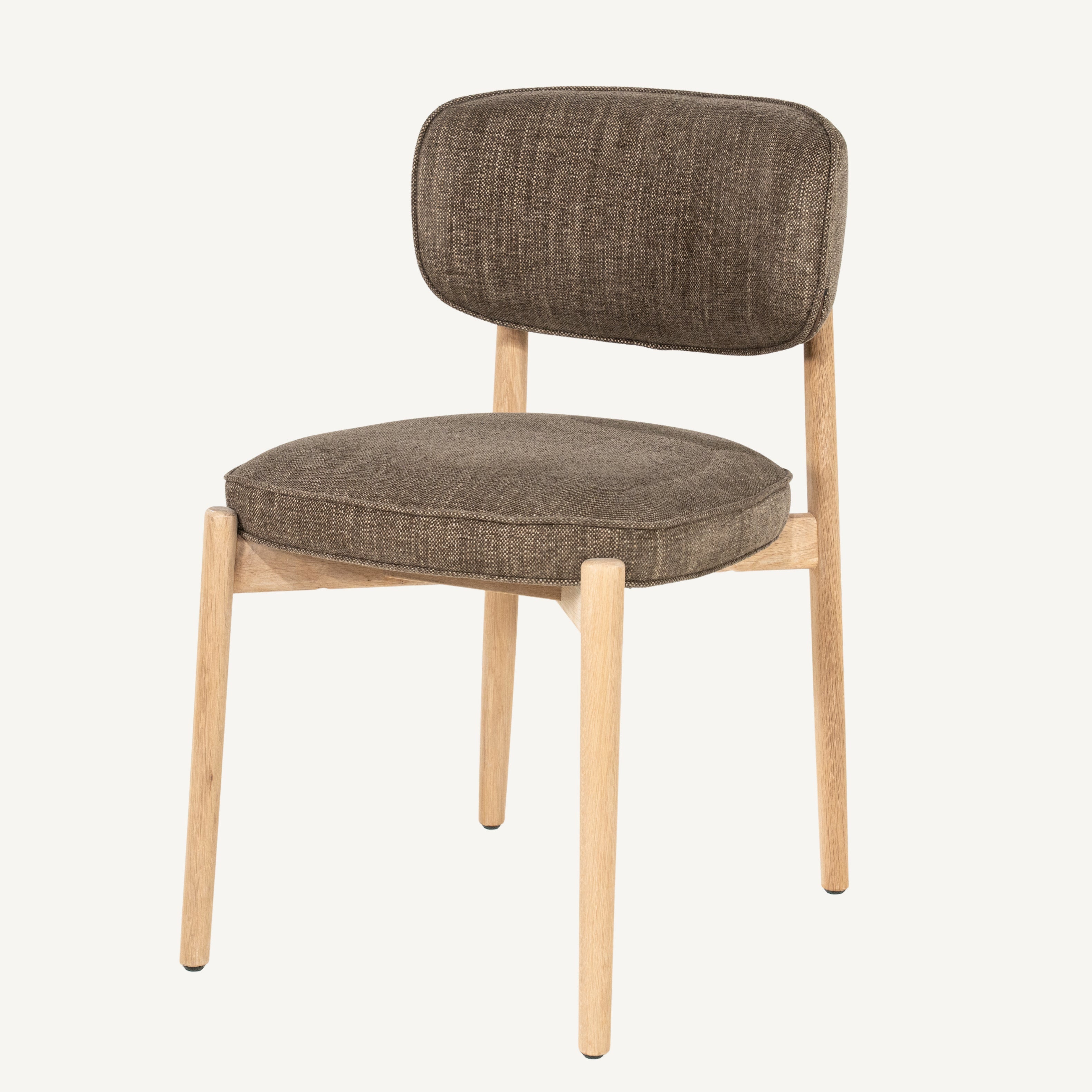 Stoel Rune naturel bruin Serene – eetkamerstoel van Eleonora in stof