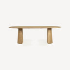 Eettafel Lune 240x105 cm naturel – vooraanzicht van de eettafel