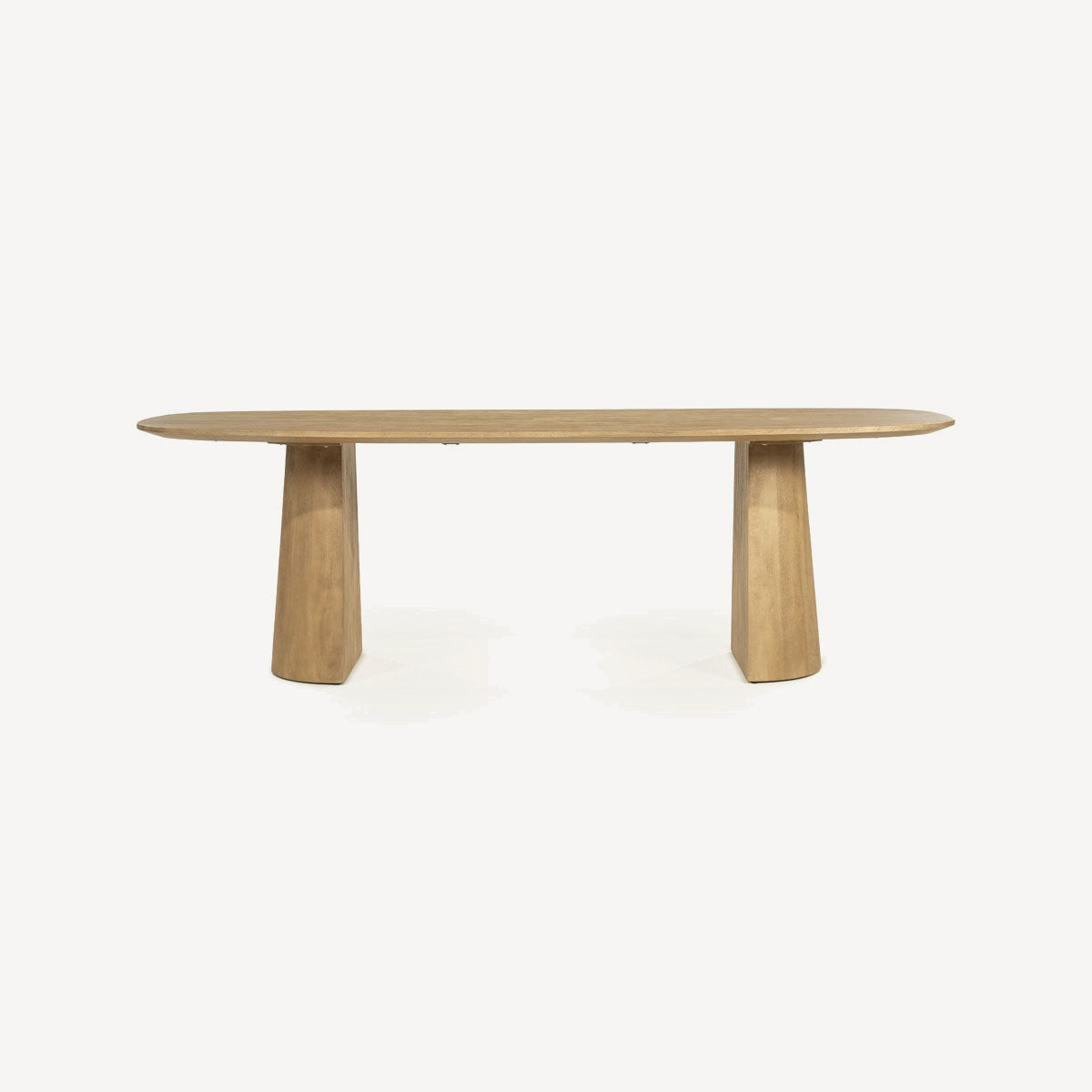 Eettafel Lune 240x105 cm naturel – vooraanzicht van de eettafel
