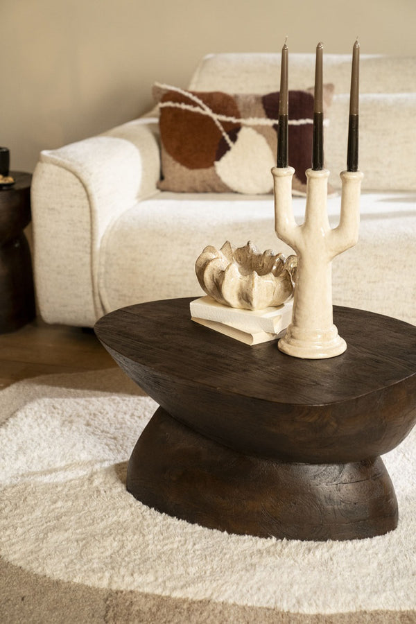 Salontafel Cobble – bruin – salontafel van By-Boo in een interieur