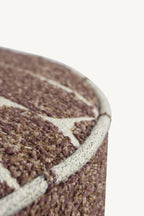 Poef Bangalore Earth Taupe Reverse S/2 van Initials by Haans – detailbeeld 4