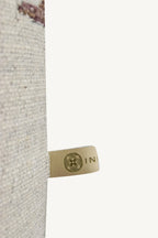 Poef Bangalore Earth Taupe Reverse S/2 van Initials by Haans – detailbeeld 5