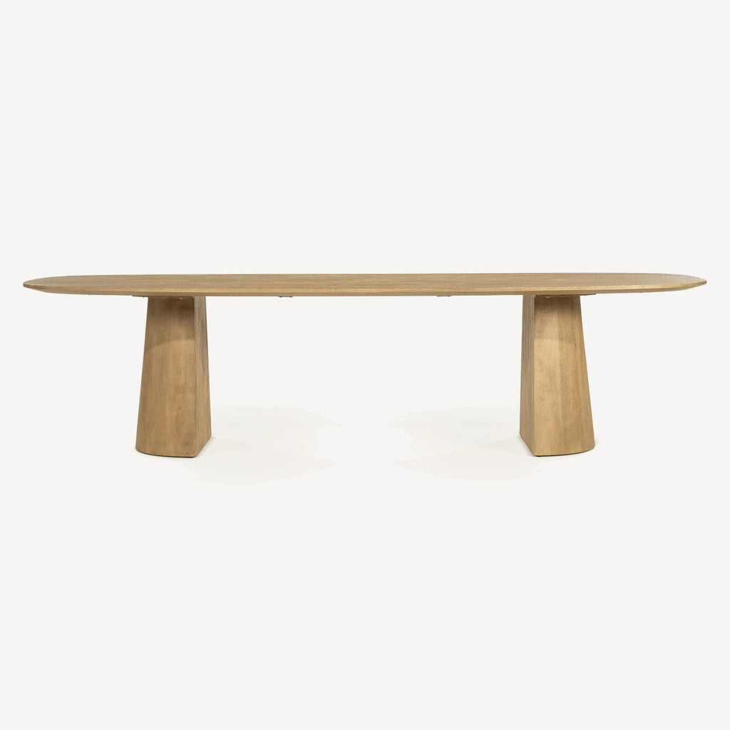 Eettafel Lune 300x105 cm naturel – vooraanzicht van de eettafel