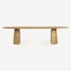 Eettafel Lune 300x105 cm naturel – vooraanzicht van de eettafel