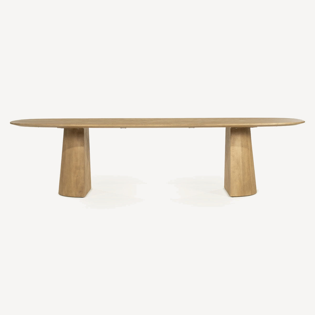Eettafel Lune 300x105 cm naturel – vooraanzicht van de eettafel