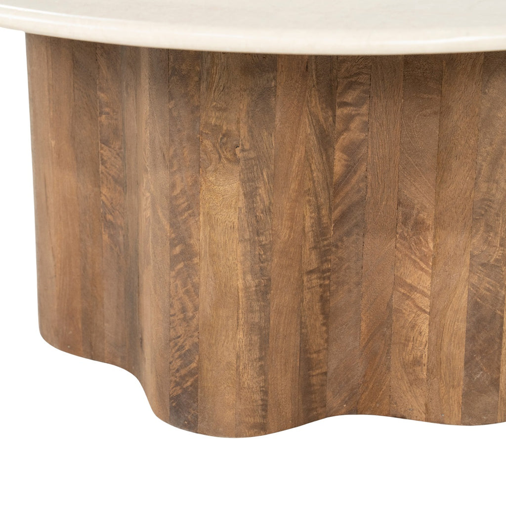 Salontafel Bodhi bruin – schuin vooraanzicht