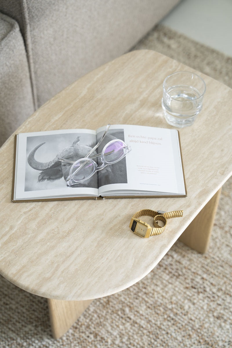 Bijzettafel Lova – detail van de afwerking van de bijzettafel