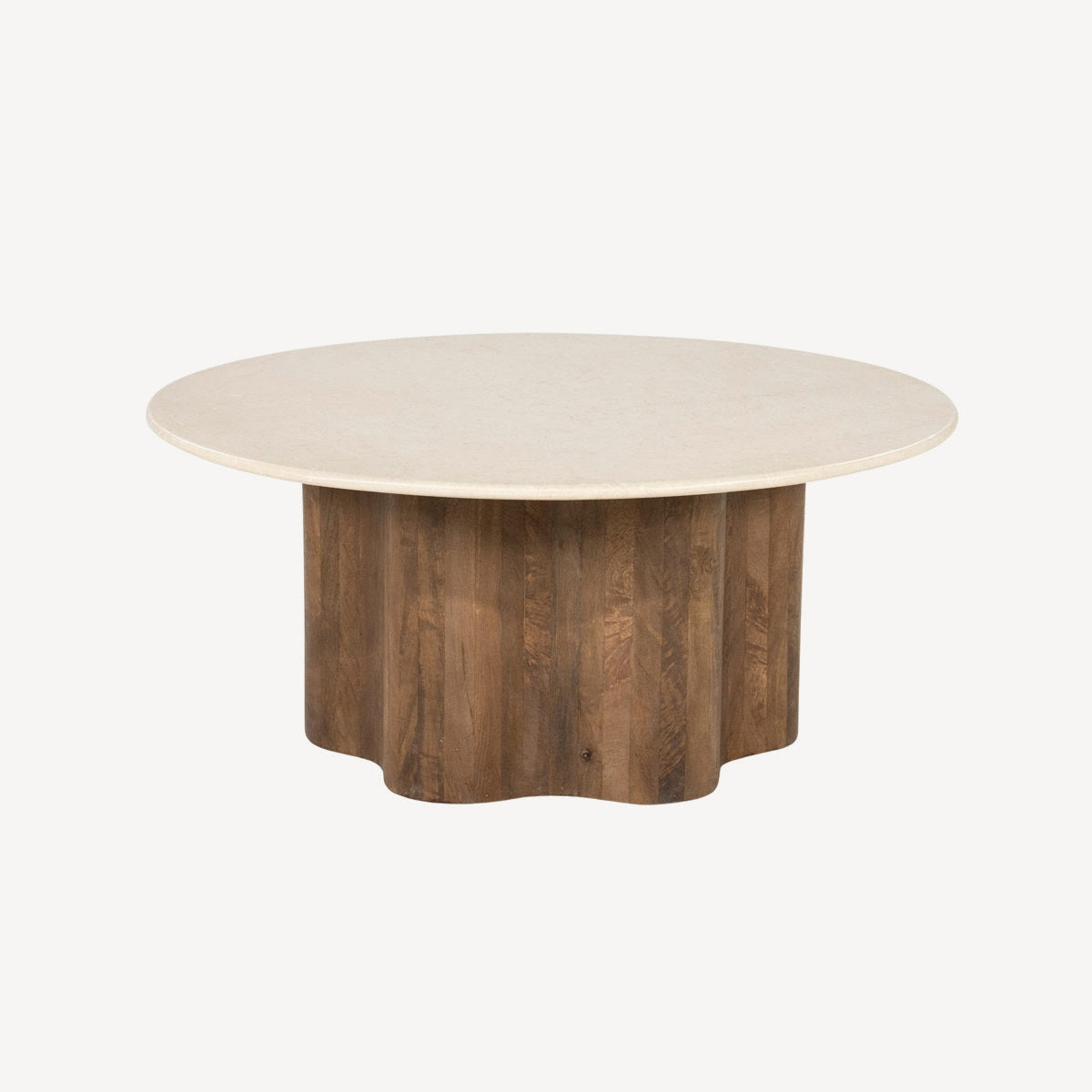 Salontafel Bodhi bruin – vooraanzicht van de salontafel