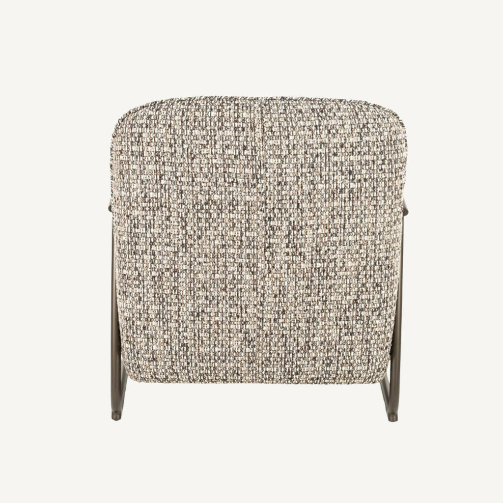 Fauteuil Norel taupe Vive – achteraanzicht van de fauteuil