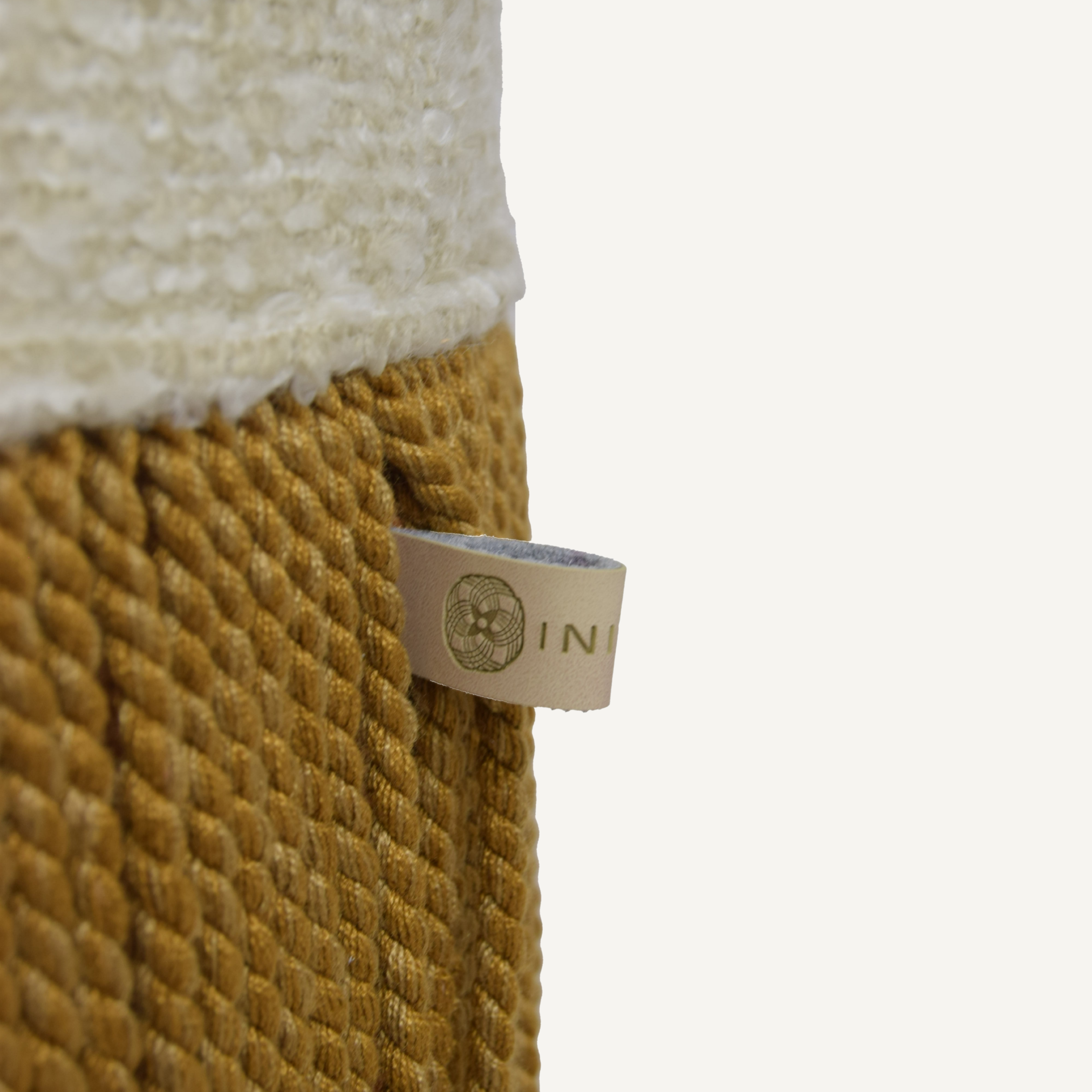 Poef Golden Native Dove Florence Fringe Ambergold