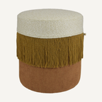 Poef Golden Native Dove Florence Fringe Ambergold