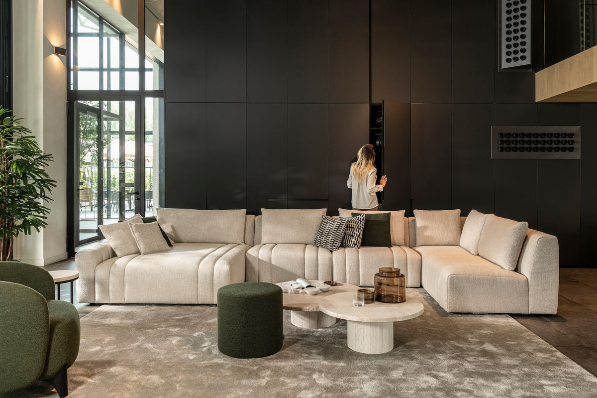 Vloerkleed Beach van Passe Partout in taupe – sfeerbeeld