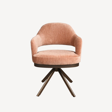 Eetkamerstoel Firenze in Be straight mocca mousse 234 met Venus 360 anodic brown onderstel — vaste voorraad, artikelnummer FIR0503234V
