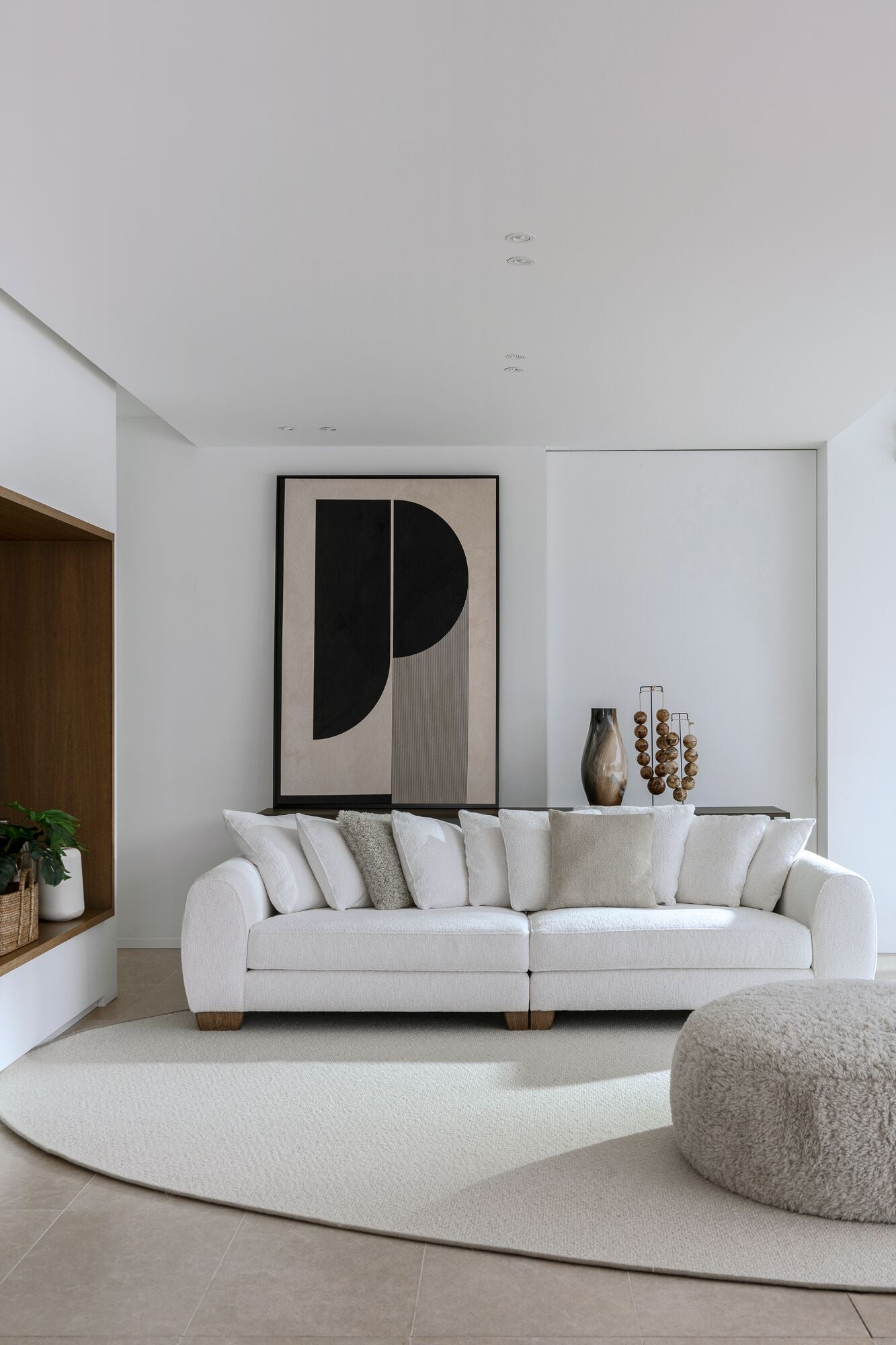 Rond vloerkleed Stones van Passe Partout – sfeerbeeld